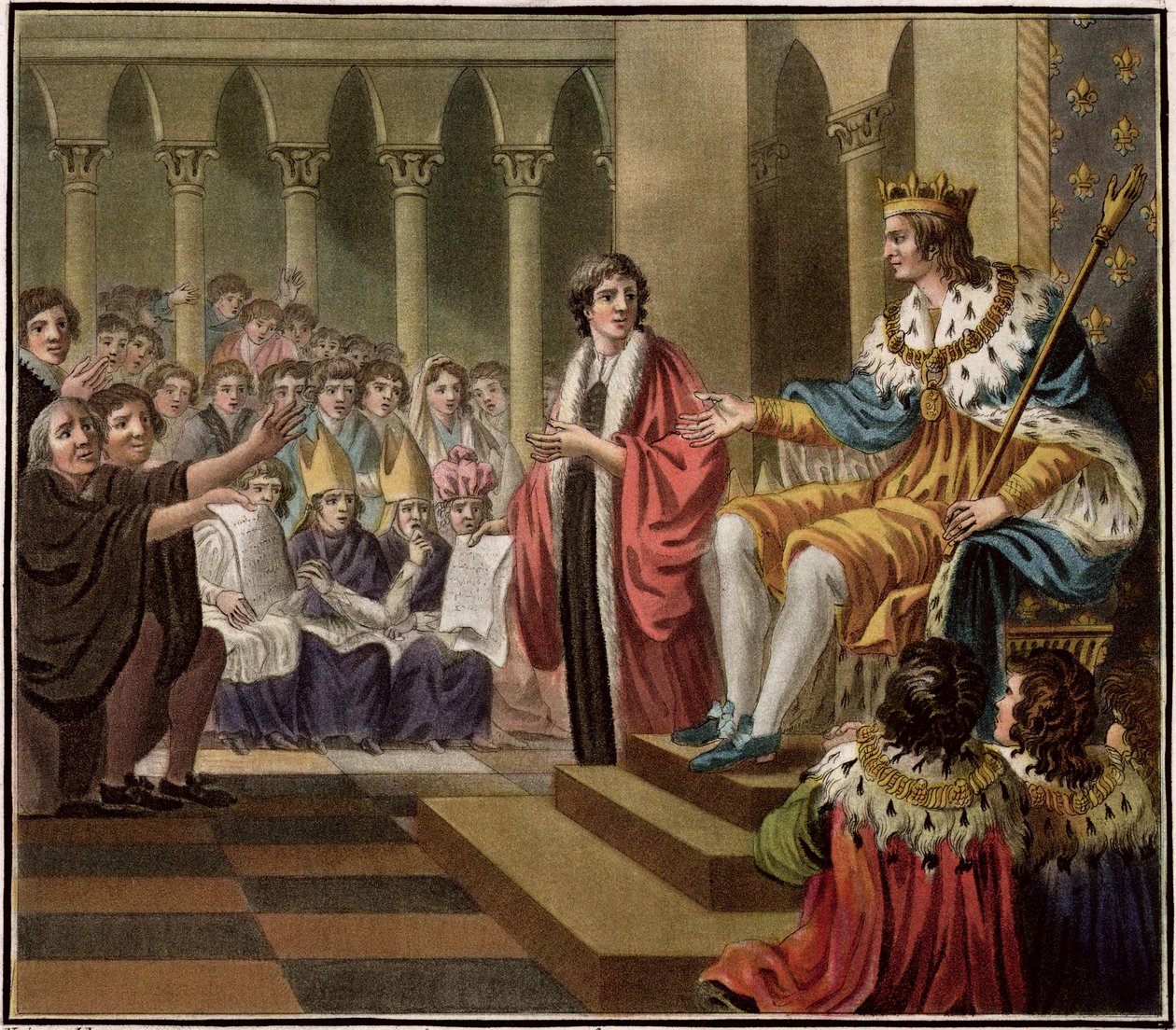 Ludvík XII. (1462-1515) prohlášen za otce lidu, vyryl Jean Baptiste Morret (fl. 1790-1820), 1789 od Jean Claude Naigeon