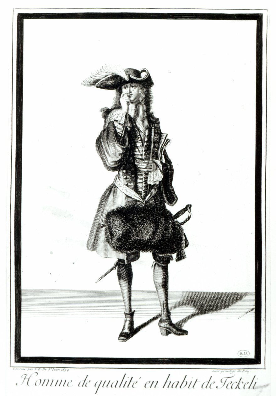Šlechtic v šatech Teckeli, 1694 od Jean Dieu de Saint Jean