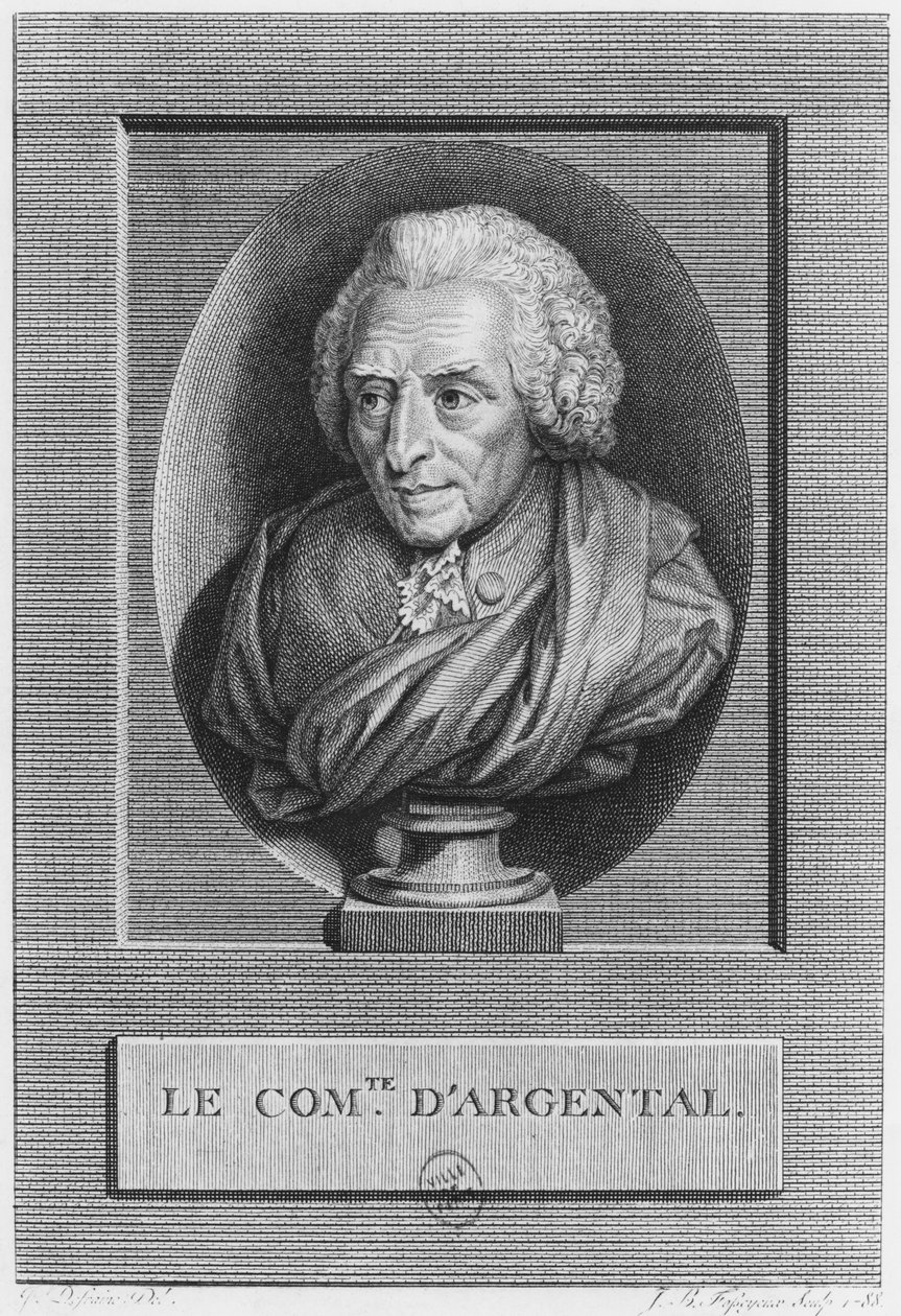 Charles Augustin de Ferriol, hrabě z Argental, vyryl Jean Baptiste Fosseyeux (1752-1824) 1788 od Jean Florent Defraine