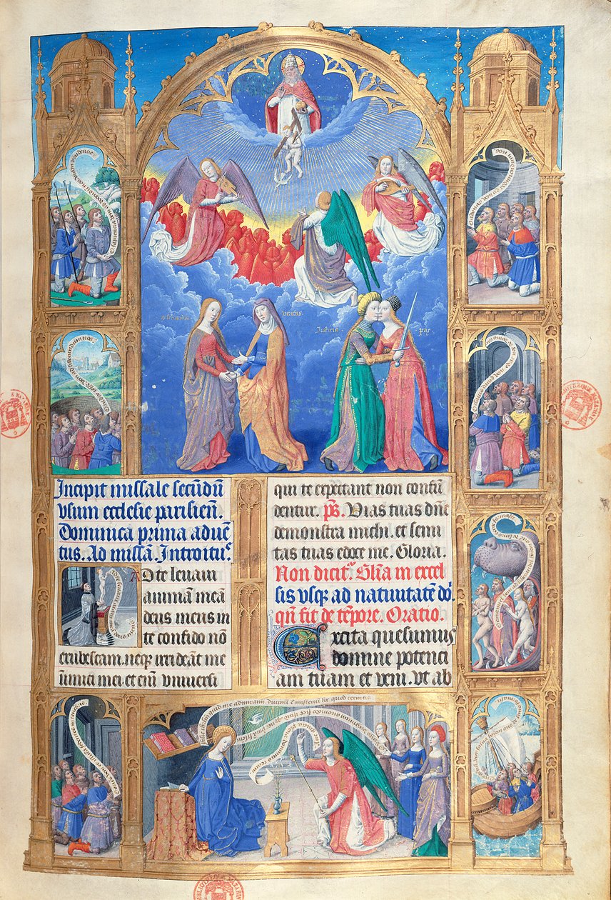 Ms 412 Úvodní stránka z Missel de Paris, c.1475 od Jean Fouquet