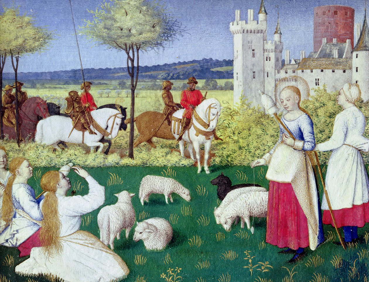 Paní Fr. 71 Svatá Markéta z Antiochie a Olibria od Jean Fouquet