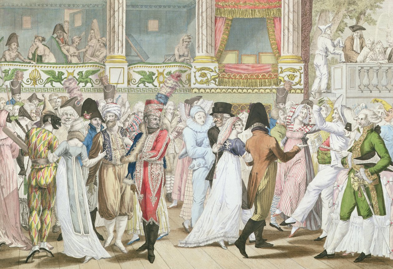 Kostýmní ples v Opeře, po roce 1800 od Jean Francois Bosio