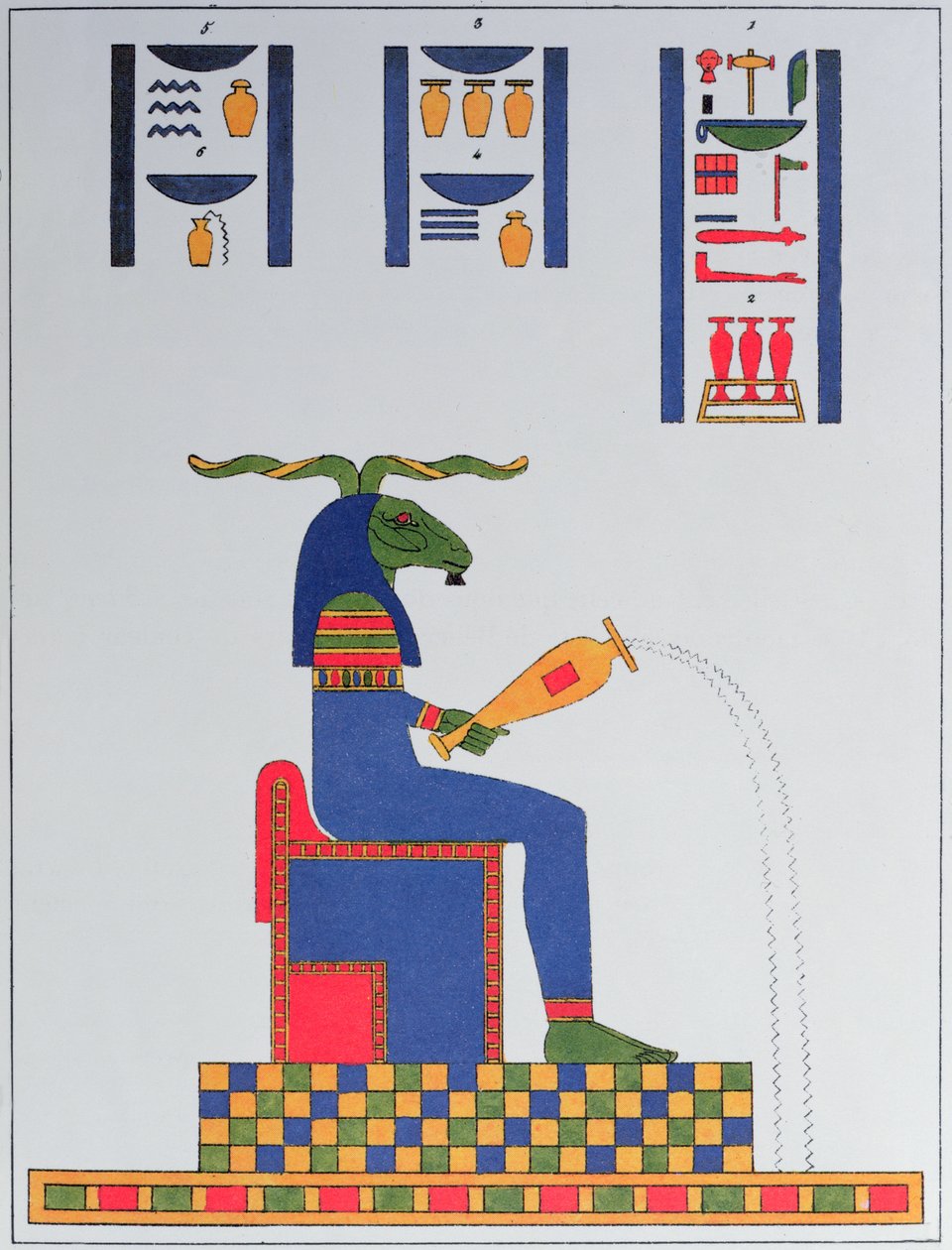 Bůh Khnum, 1823 od Jean Francois Champollion