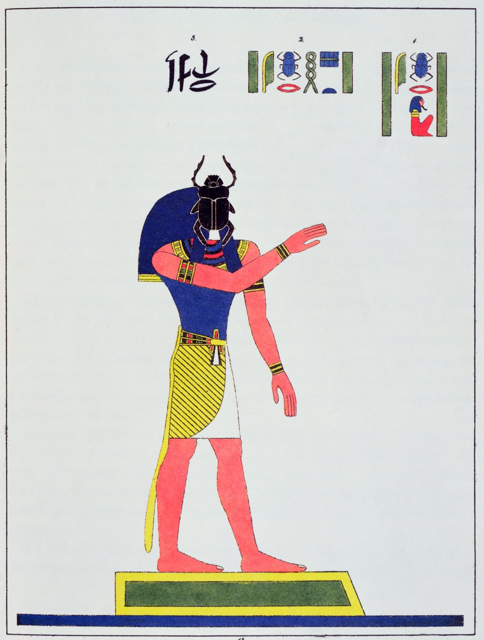 Bůh, Khepri, 1823 od Jean Francois Champollion