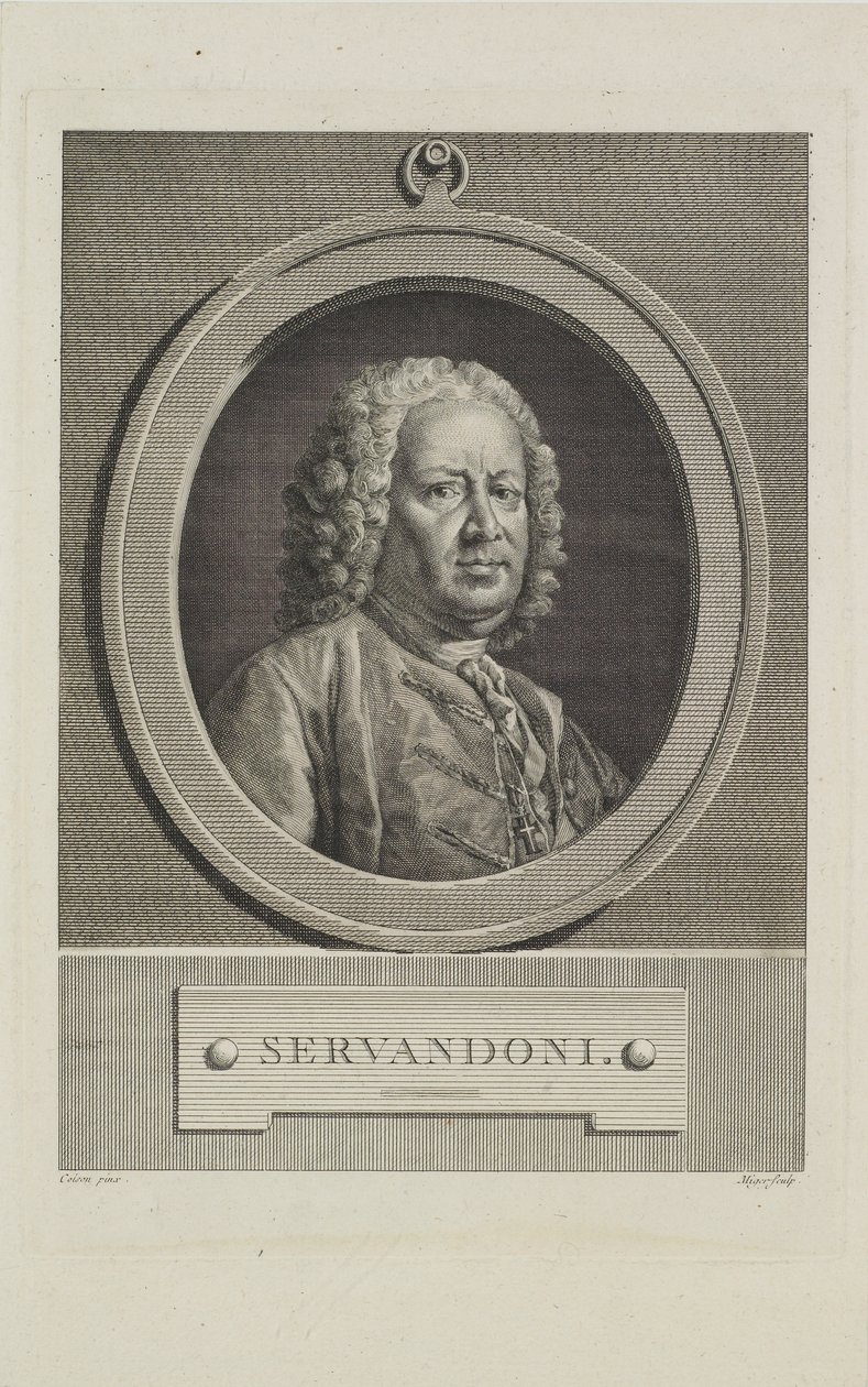 Servandoni, vyryl Simon Charles Miger (1736-1820), asi 1766 od Jean Francois Colson