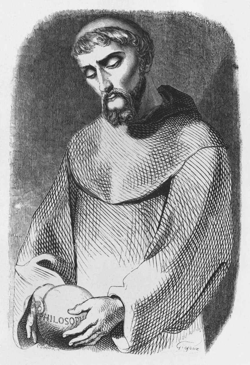 Abelard jako mnich v Saint-Gildas-de-Rhuys, ilustrace z 