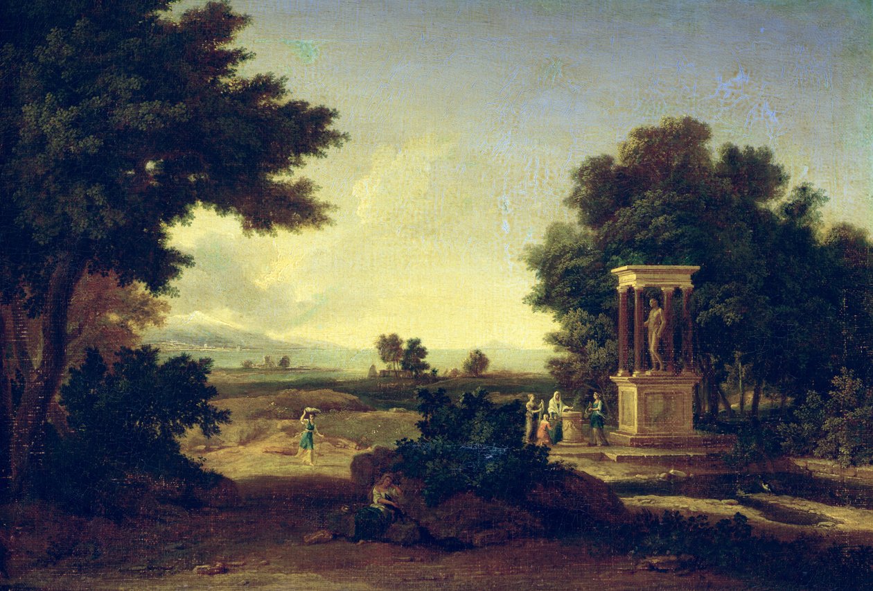 Idylická krajina od Jean Francois I Millet