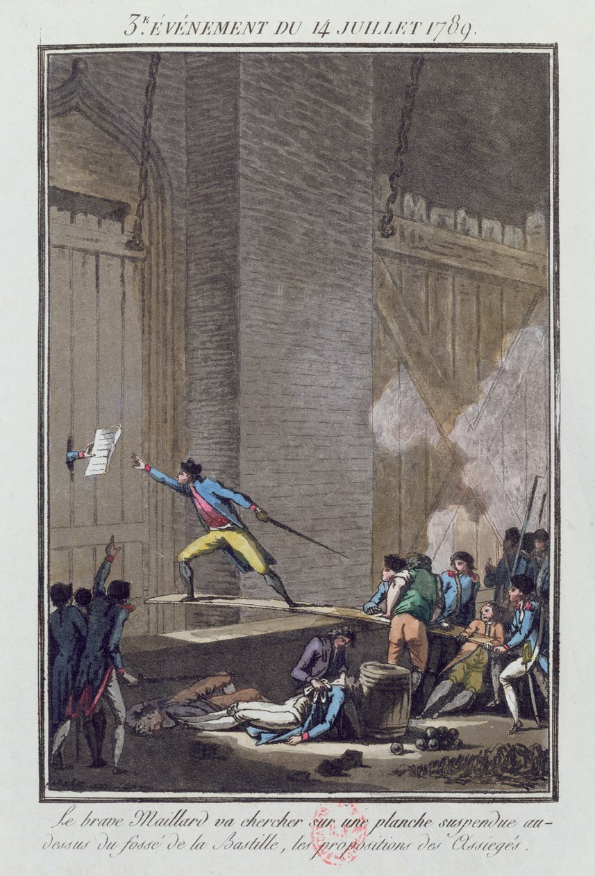 Stanislas-Marie Maillard (1763-94) při útoku na Bastille 14. července 1789 od Jean Francois Janinet