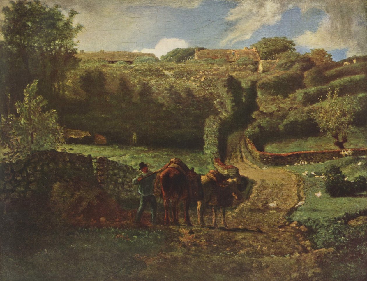 Osada Cousin poblíž Gréville od Jean Francois Millet