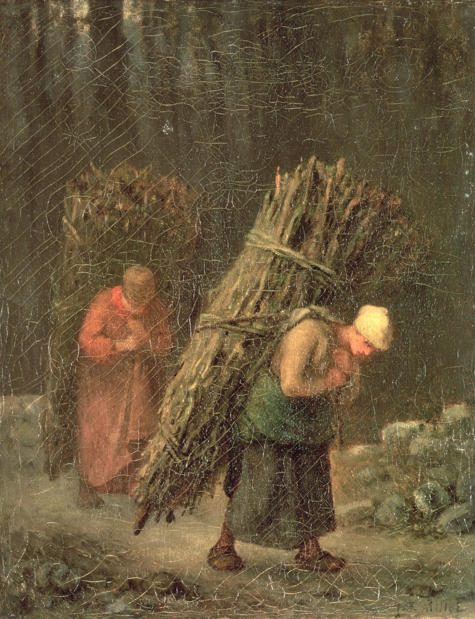 Rolnické ženy s křovím, kolem roku 1858 od Jean Francois Millet