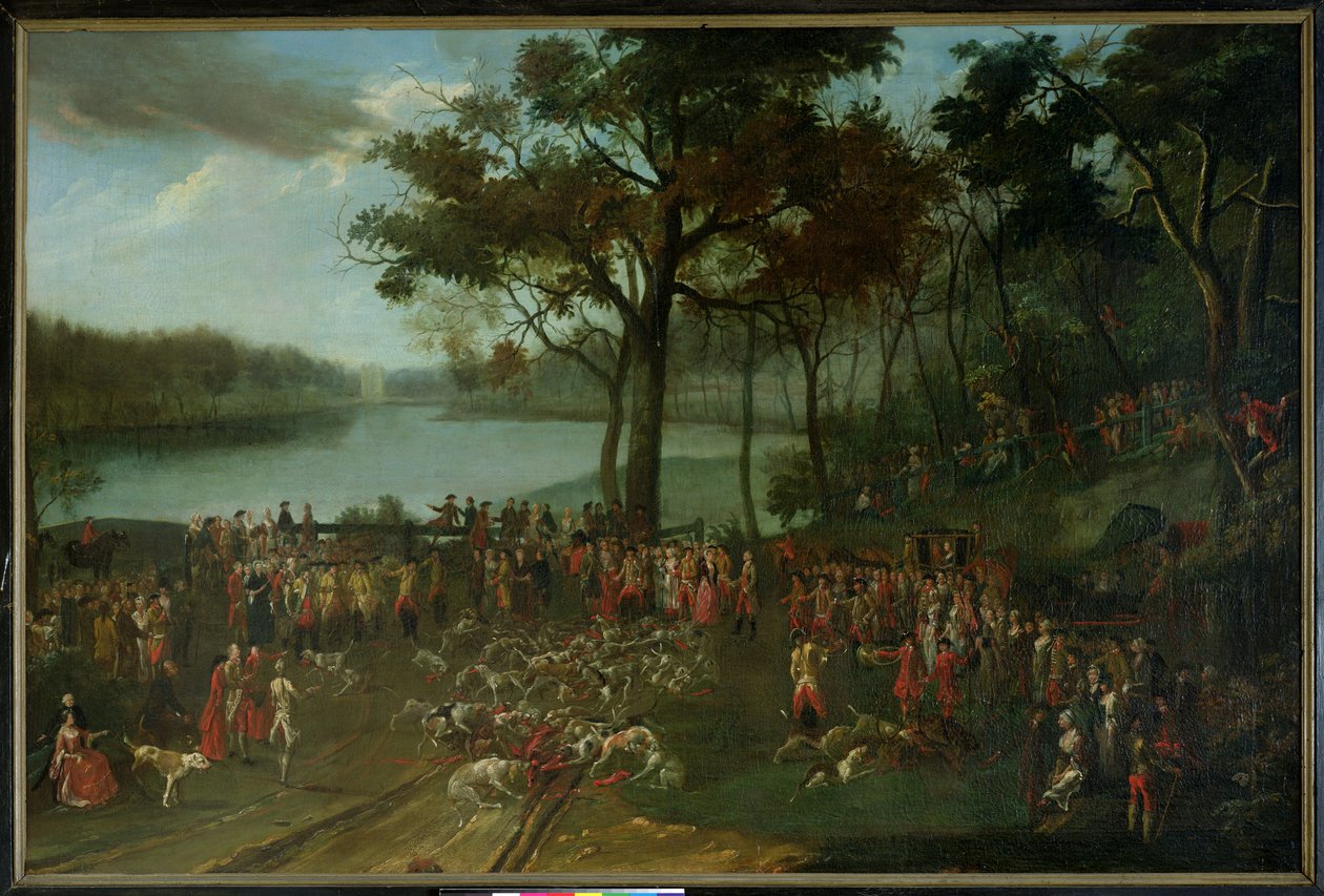 Lom v Etangs de Commelles v roce 1771 od Jean Francois Perdrix