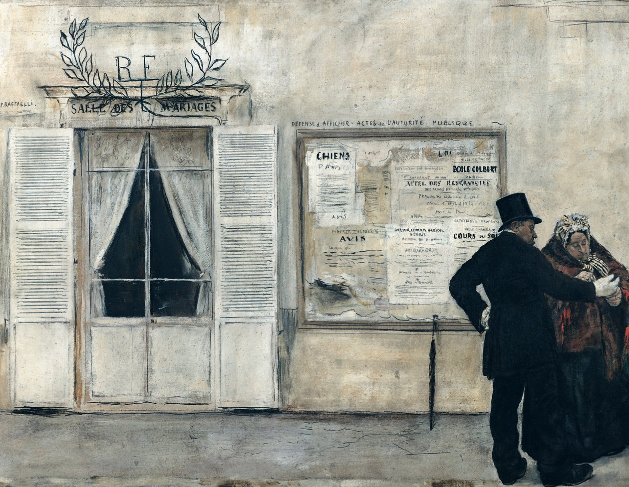 Hosté čekající na svatební obřad od Jean Francois Raffaelli