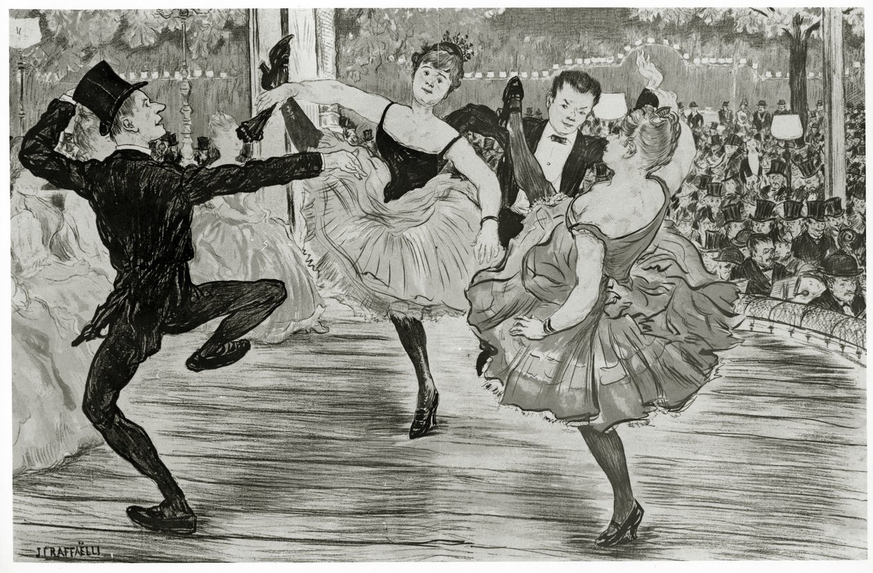 Čtyřkolka v Moulin Rouge od Jean Francois Raffaelli