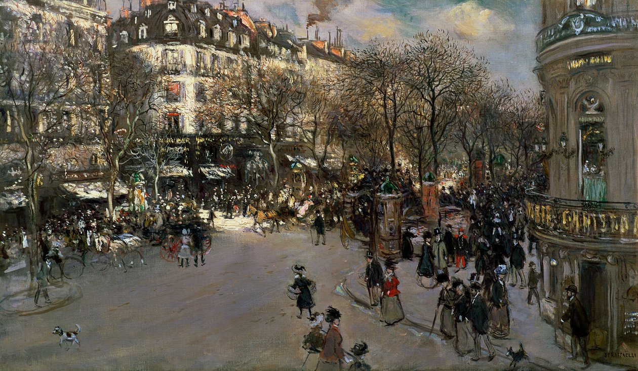Boulevard des Italiens, kolem roku 1900 od Jean Francois Raffaelli
