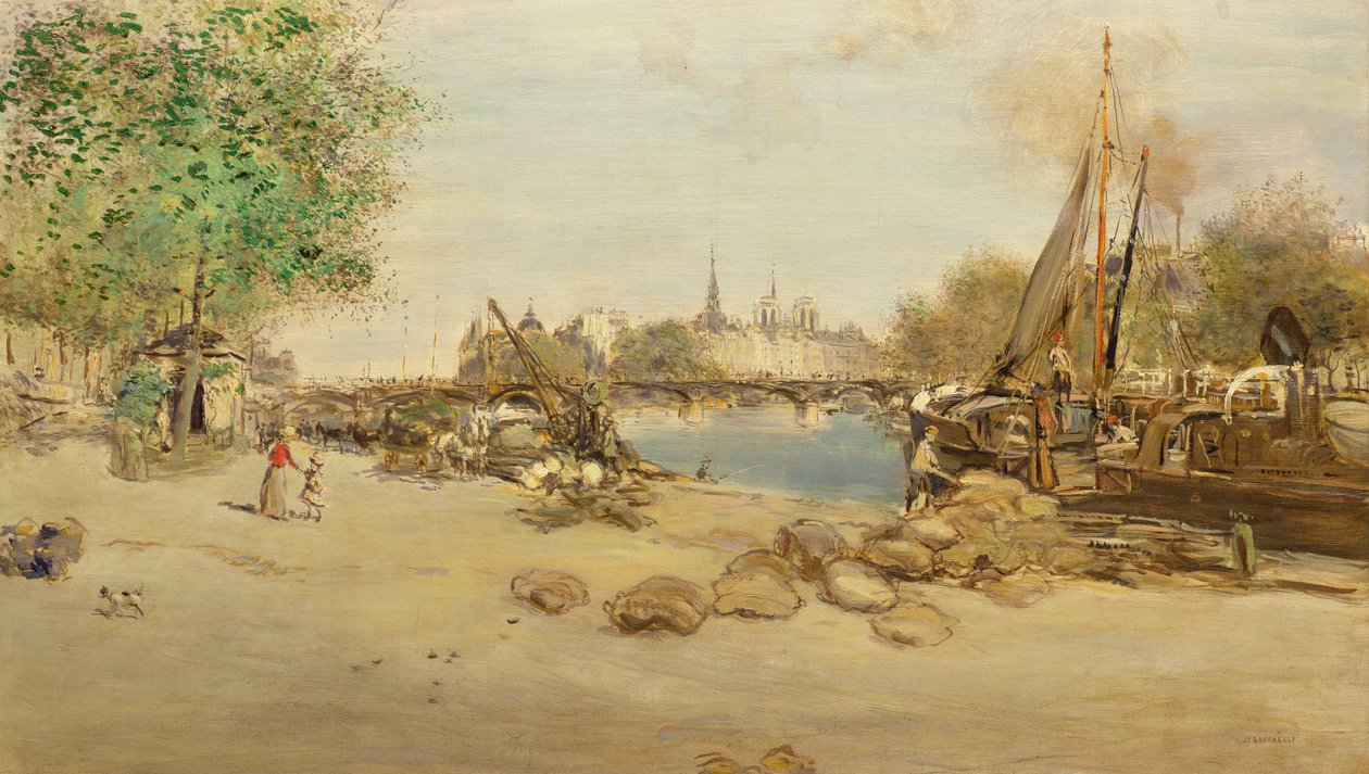 Port St. Nicolas v Paříži od Jean Francois Raffaelli