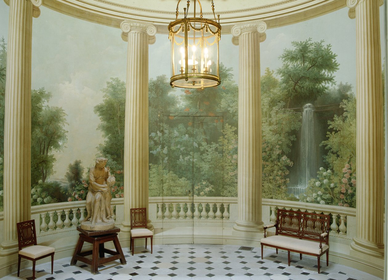 Kulatá jídelna Pavillon de Musique, postavená v roce 1781 od Jean Francois Therese Chalgrin