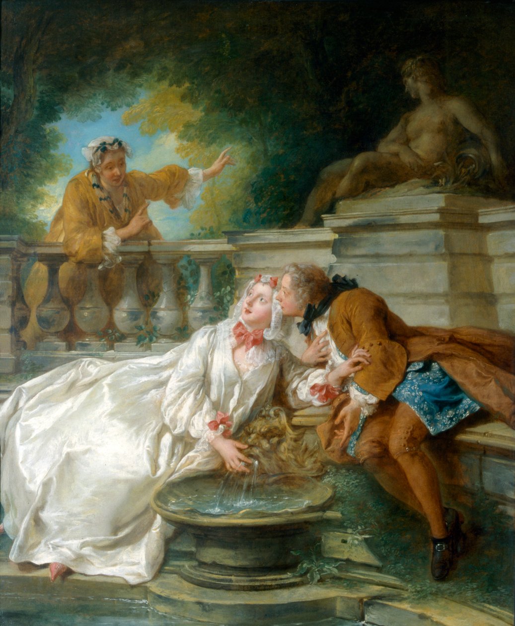 Alarm nebo La Gouvernante Fidele, 1730 (litografie) od Jean François de Troy