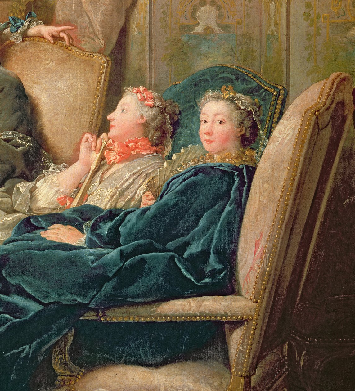 The Reading from Moliere, c.1728 detail of 29516 od Jean François de Troy