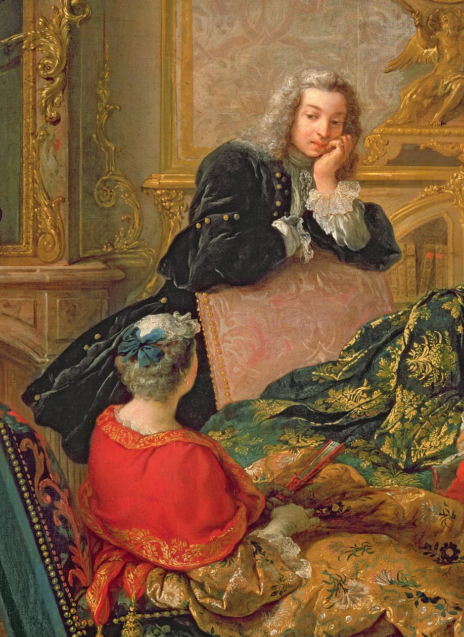 The Reading from Moliere, c.1728 detail of 29516 od Jean François de Troy