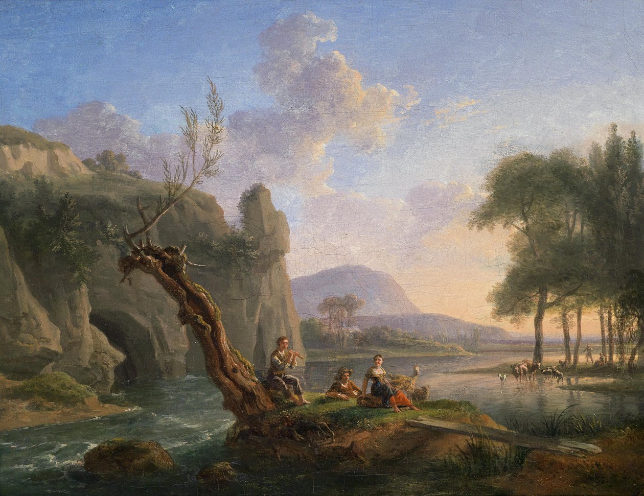 Pastýřská idyla u řeky od Jean François Duval