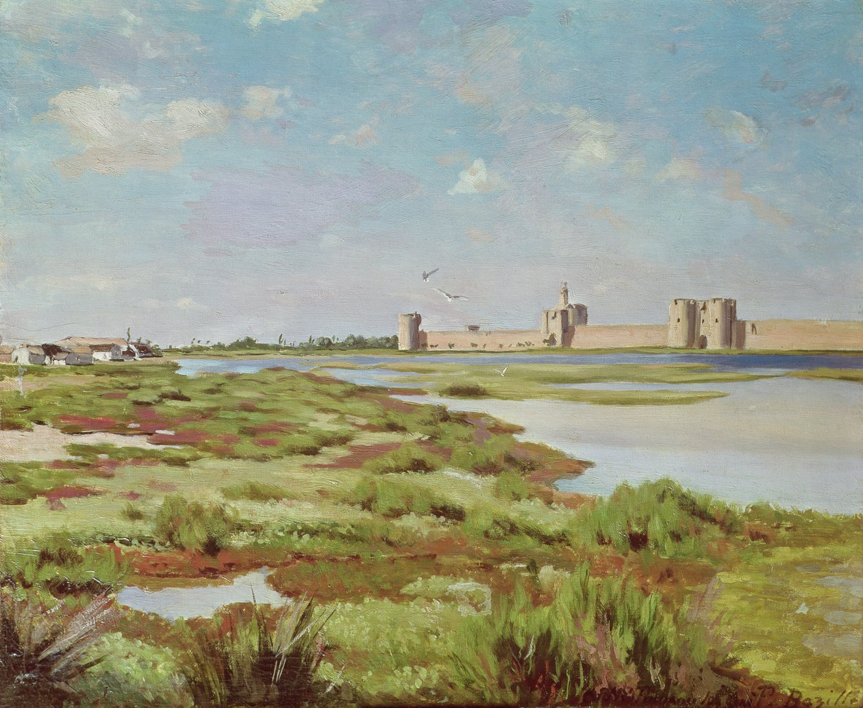 Městské hradby Aigues-Mortes, 1867 od Jean Frederic Bazille