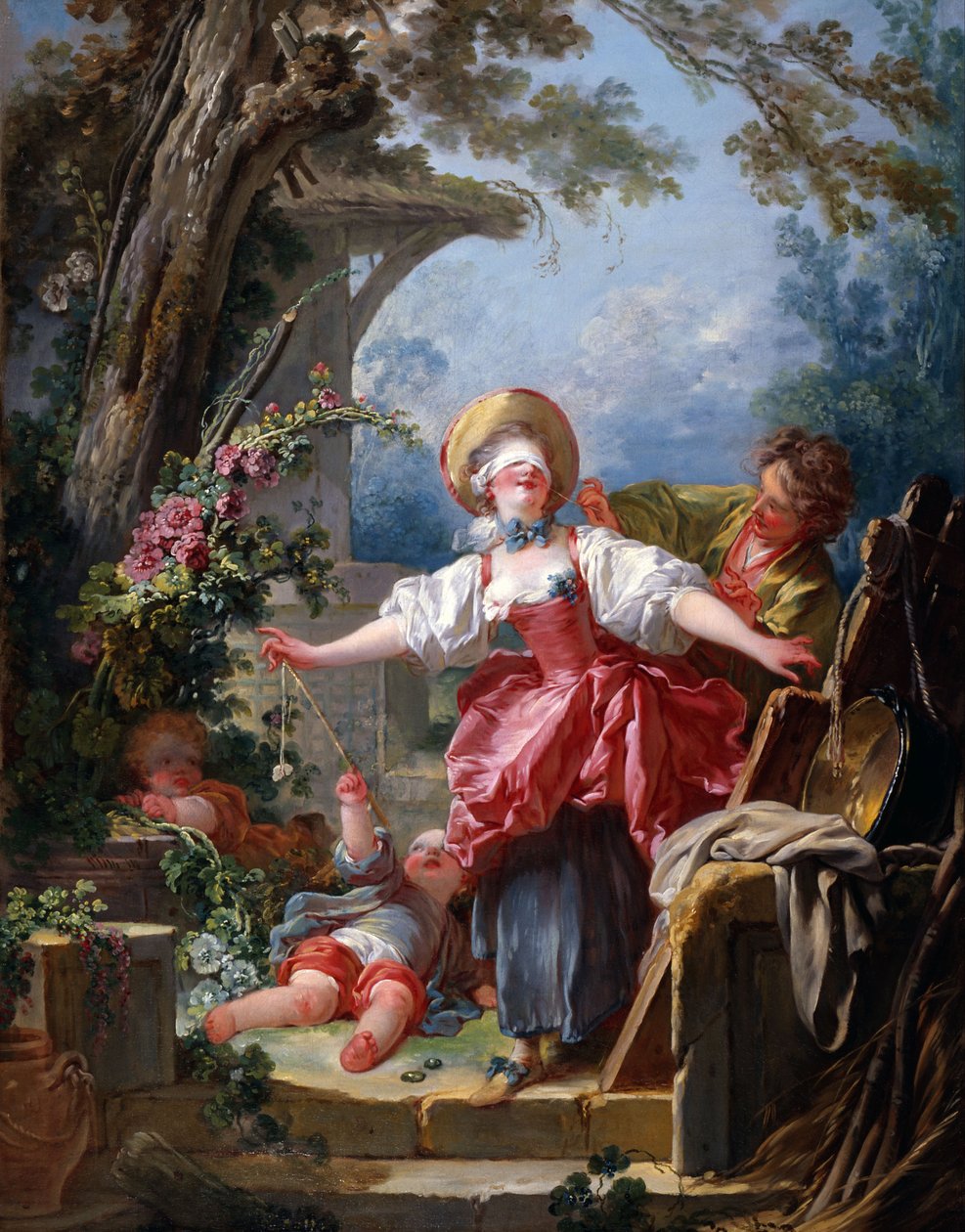 Hra na slepou bábu od Jean Honore Fragonard