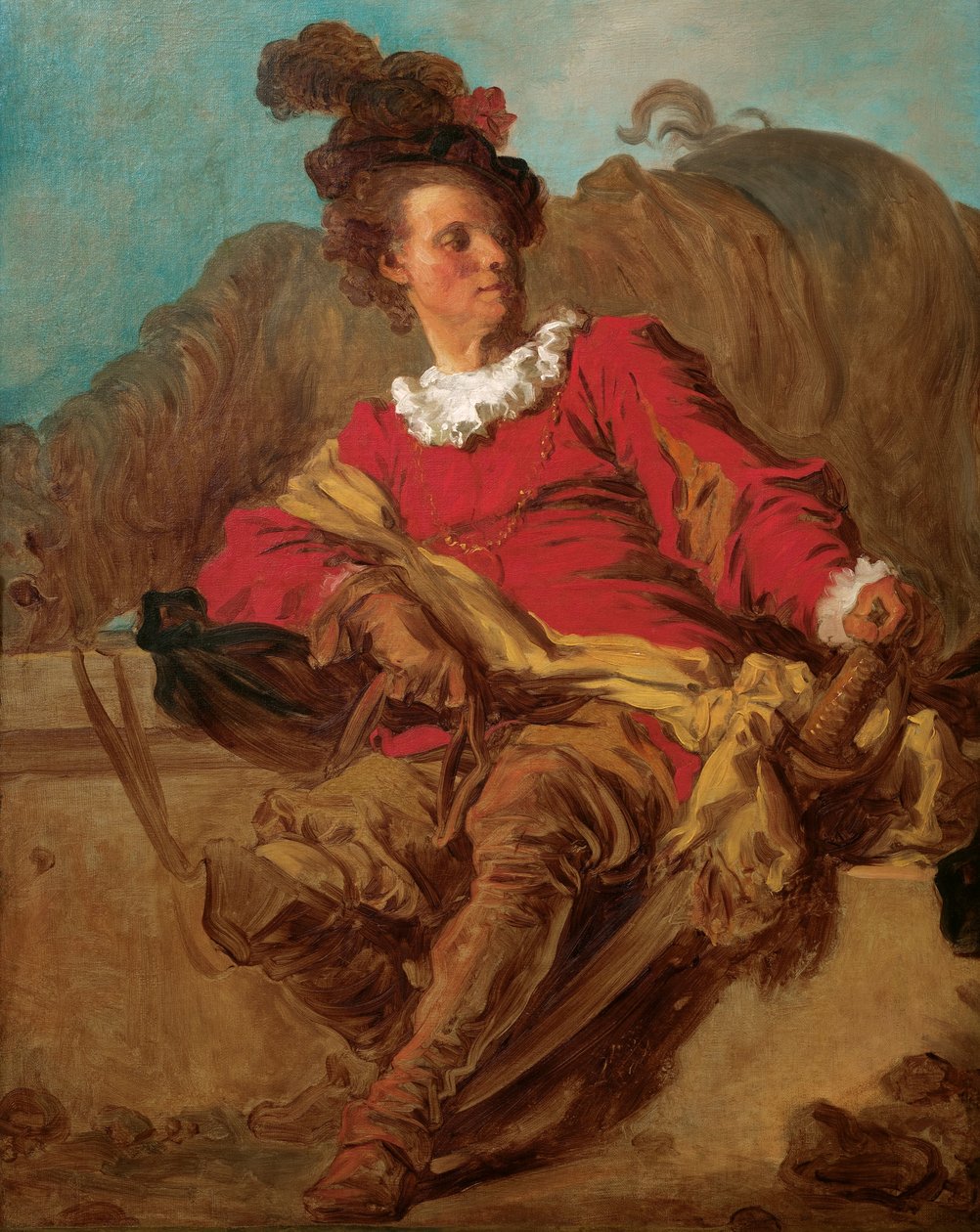 Jean-Claude Richard, opat ze Saint-Non, oblékl lEspagnole od Jean Honore Fragonard