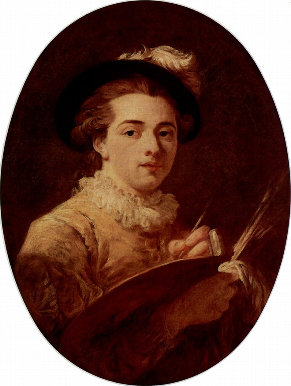Autoportrét, oválný od Jean Honore Fragonard