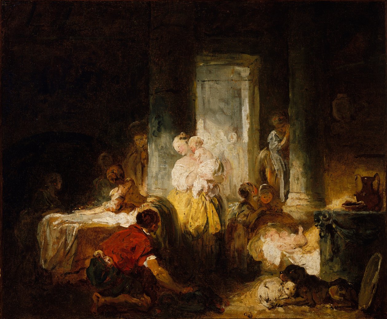 Šťastná matka od Jean Honore Fragonard
