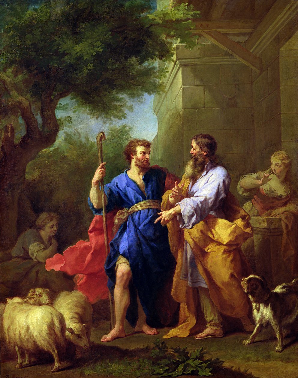 Jacob a Laban, před rokem 1737 od Jean Bernard Restout