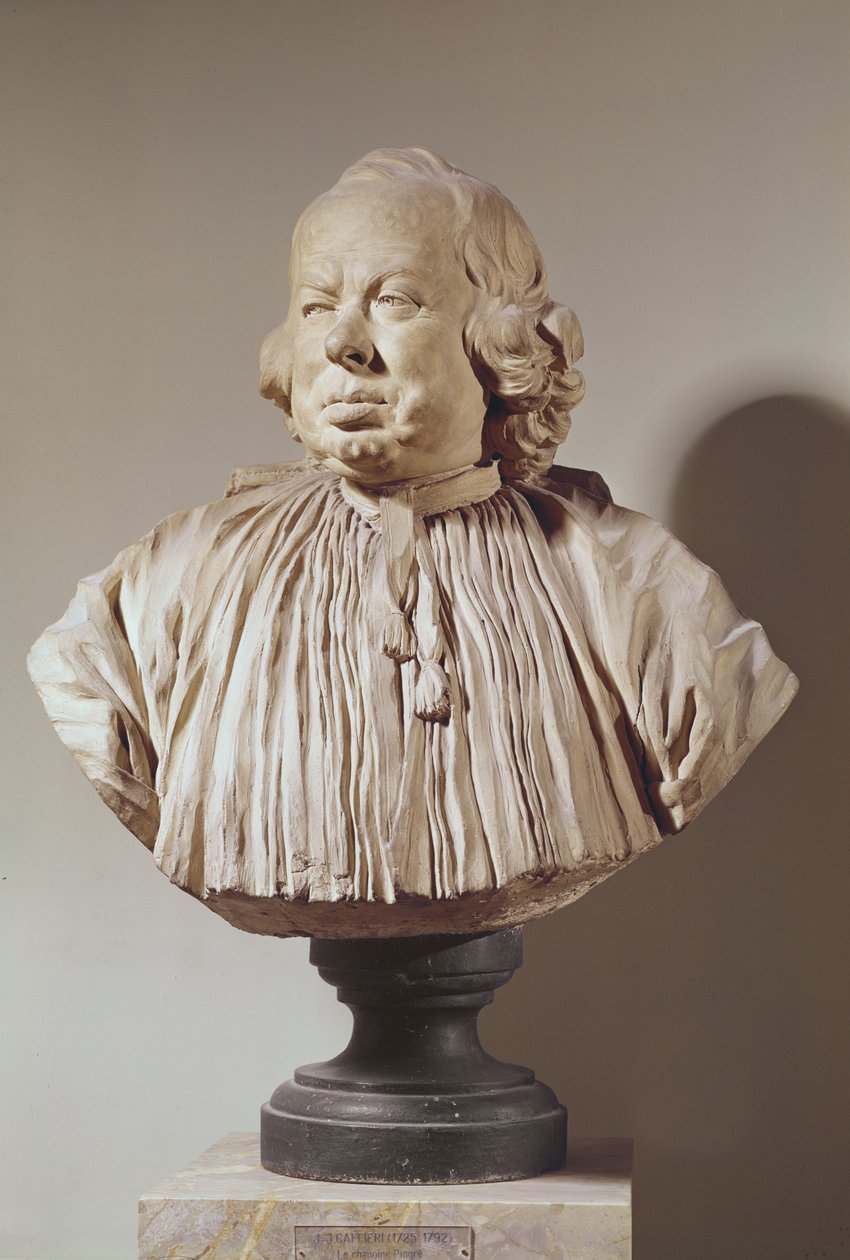 Portrétní busta Canona Alexandre-Gui Pingreho (1711-96) (terakota) od Jean Jacques Caffieri