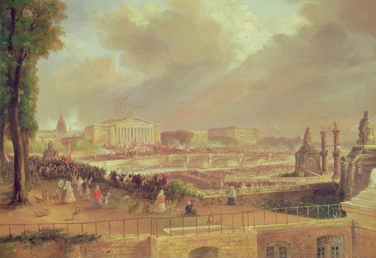 Vyhlášení druhé francouzské republiky, Place de la Concorde, 24. února 1848 od Jean Jacques Champin
