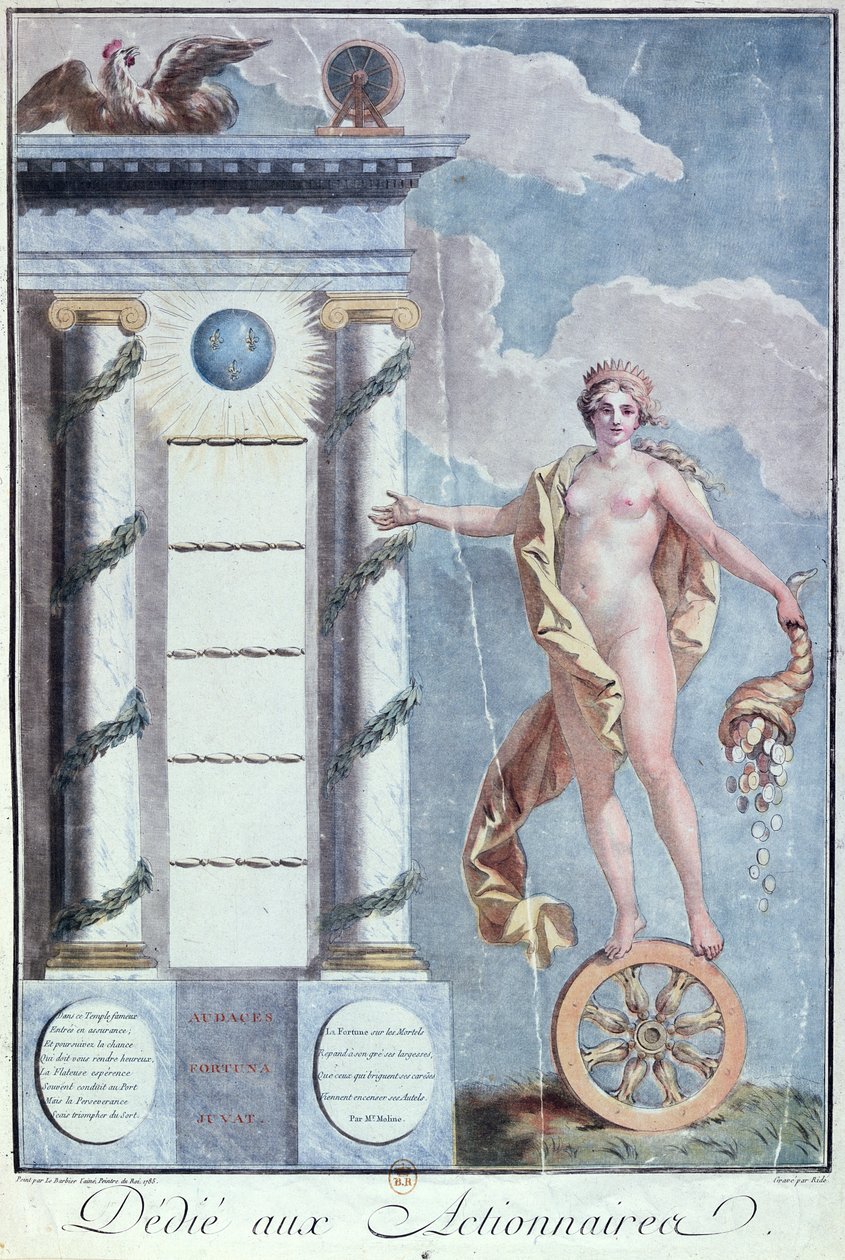 Alegorie francouzské královské loterie, 1785 od Jean Jacques Francois Le Barbier