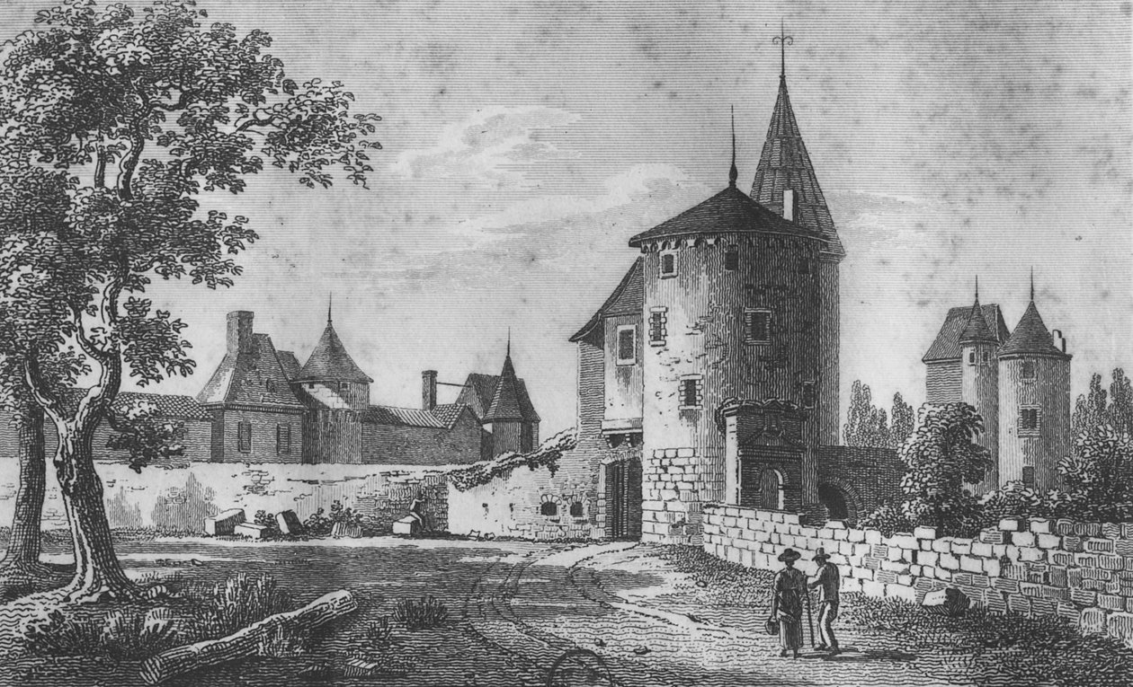 Pohled na Chateau de Montaigne od Jean Jerome Baugean