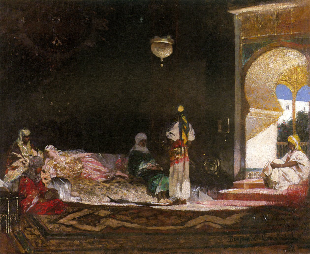 Harémová scéna od Jean Joseph Benjamin Constant