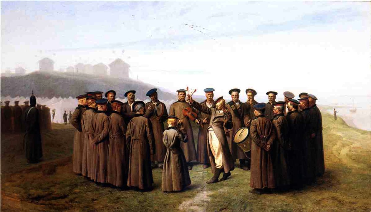 Ruští vojáci na odpočinku, 1855 od Jean Leon Gerome