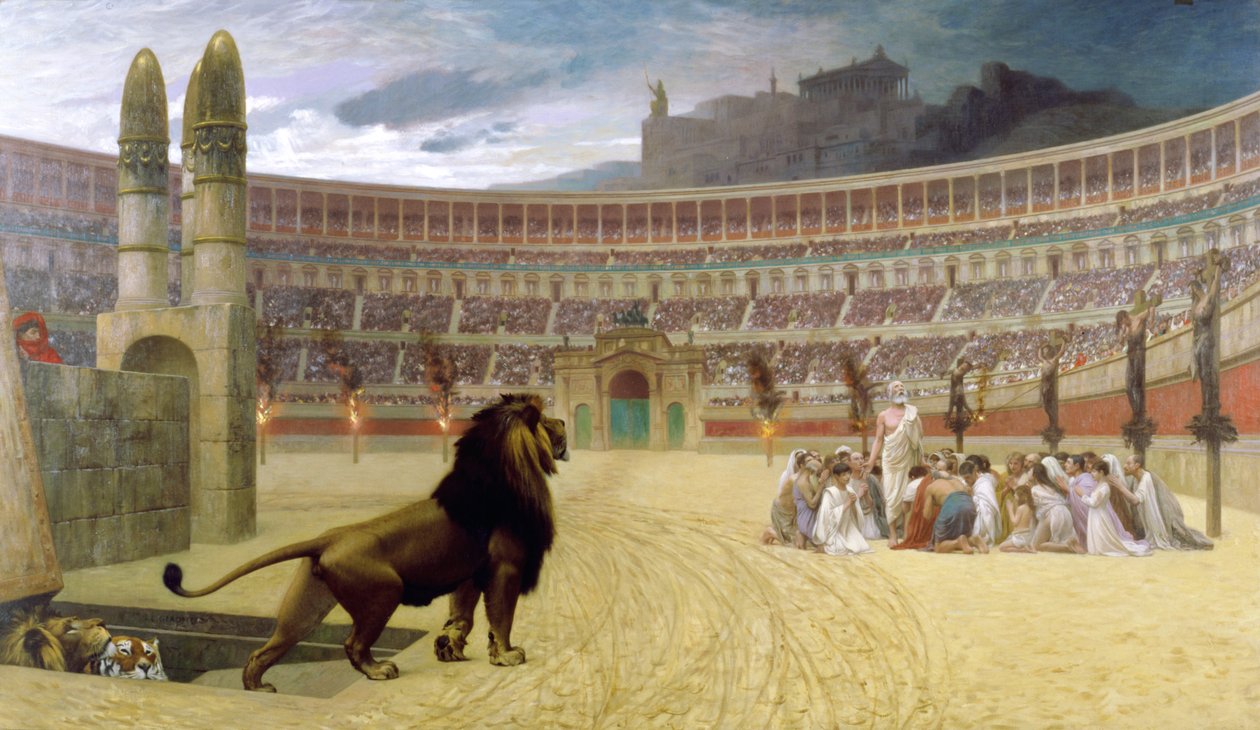 Poslední modlitba křesťanského mučedníka, 1863-83 od Jean Leon Gerome