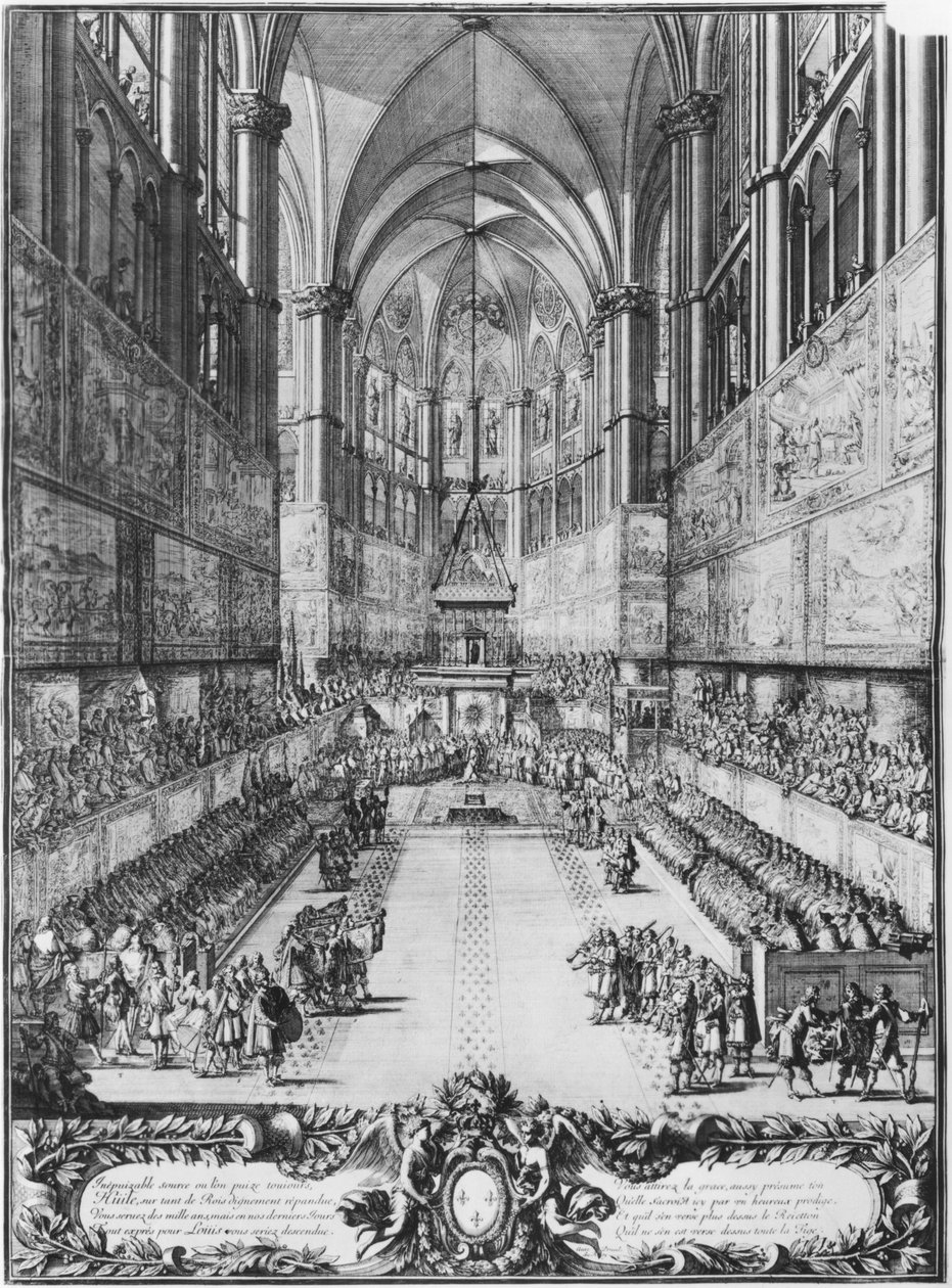 Korunovace Ludvíka XIV. 7. června 1654 v katedrále v Remeši od Jean Lepautre