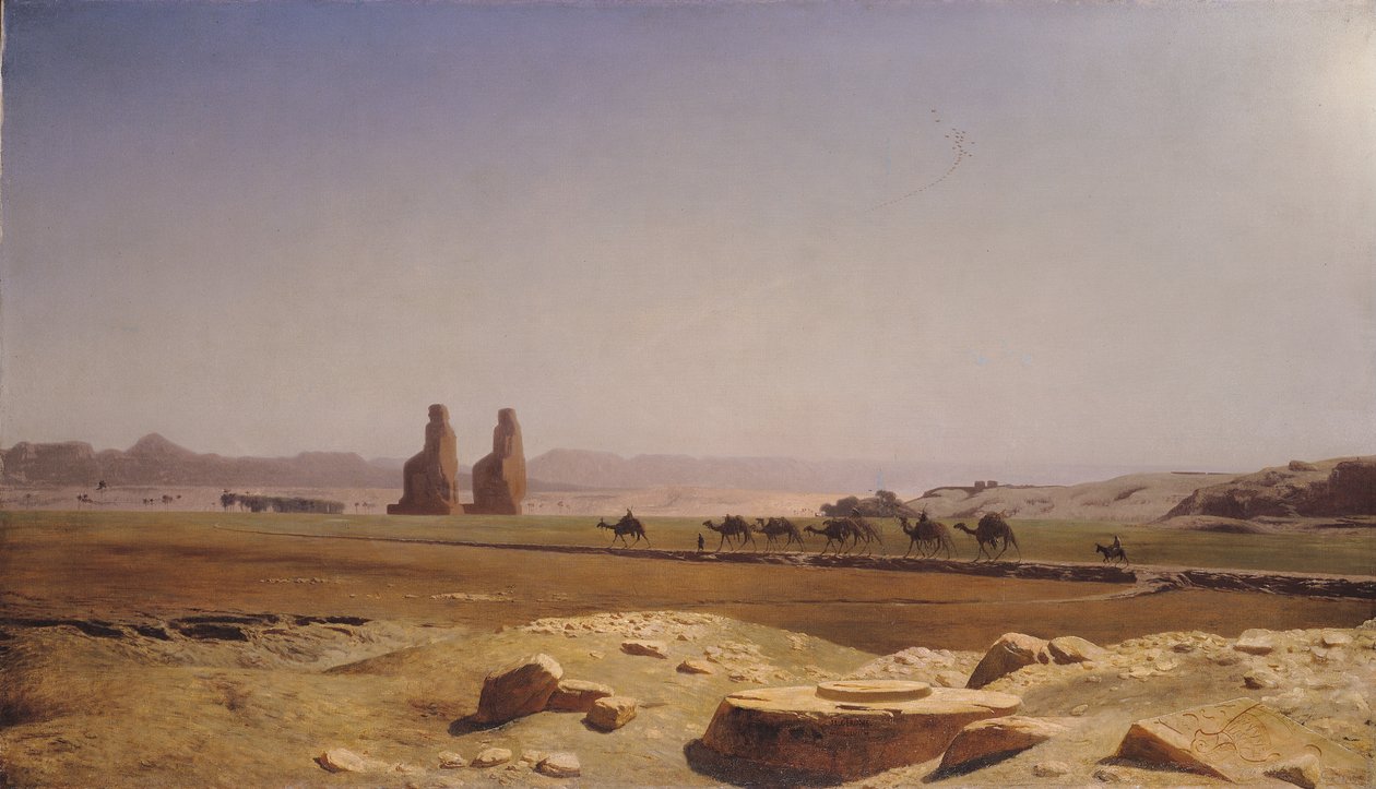 Thebská pláň v Horním Egyptě, 1857 od Jean Leon Gerome