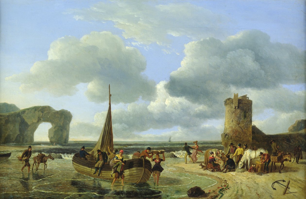 Pobřežní scéna od Jean Louis De Marne