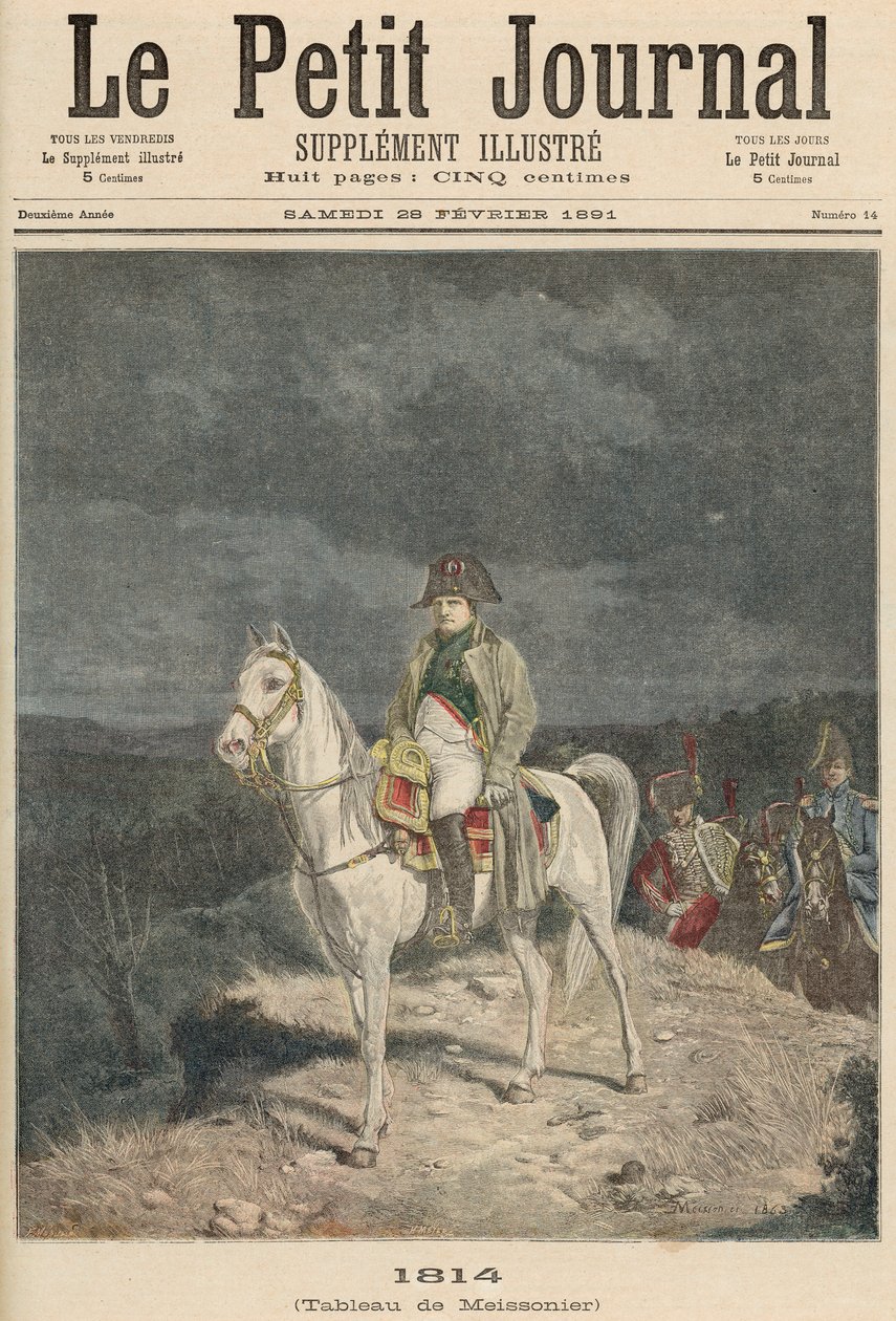 1814, z „Le Petit Journal“, 28. února 1891 od Jean Louis Ernest Meissonier