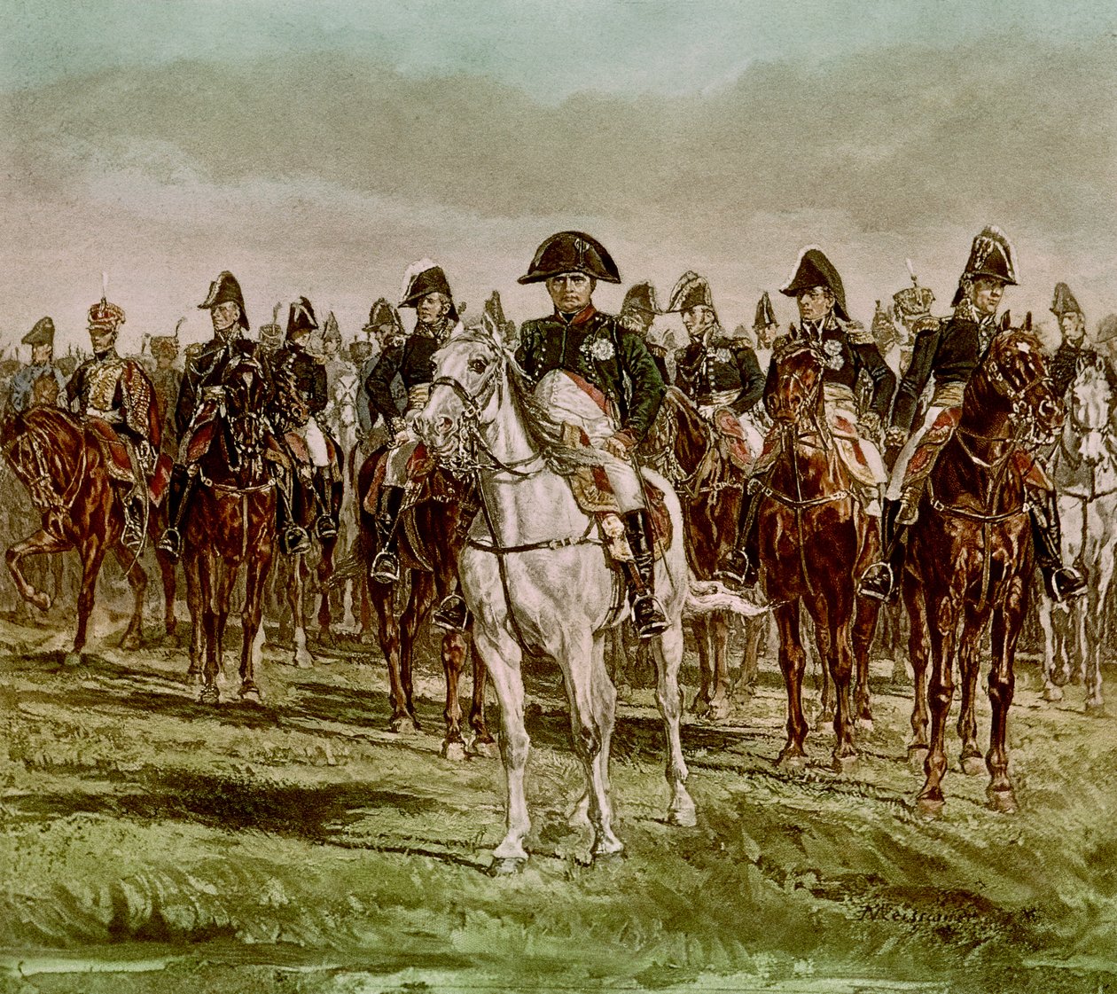 Napoleon I (1769-1821) a jeho štáb, kolem roku 1860 (viz také 62590) od Jean Louis Ernest Meissonier