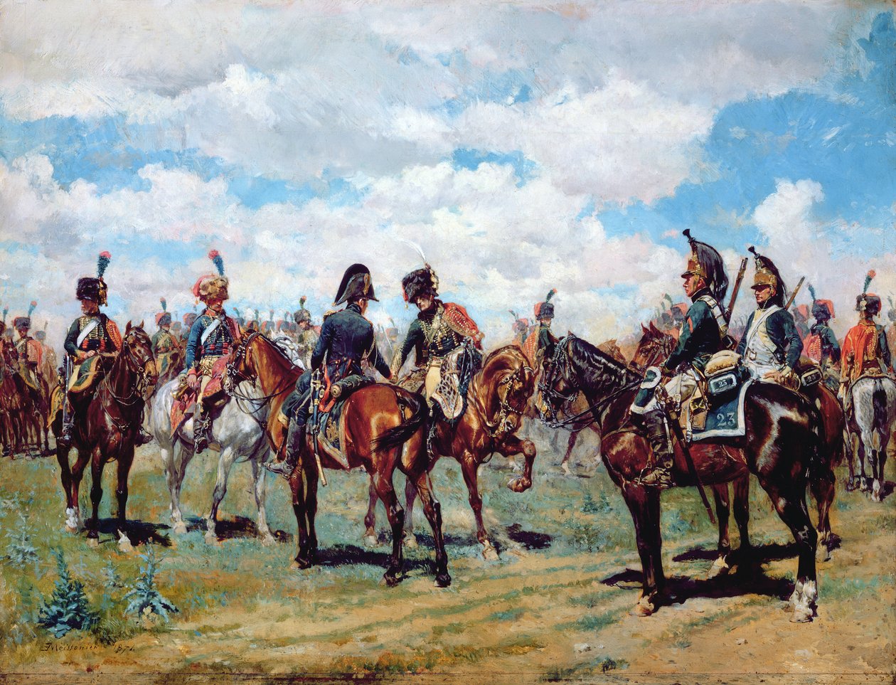 Vojáci na koních od Jean Louis Ernest Meissonier