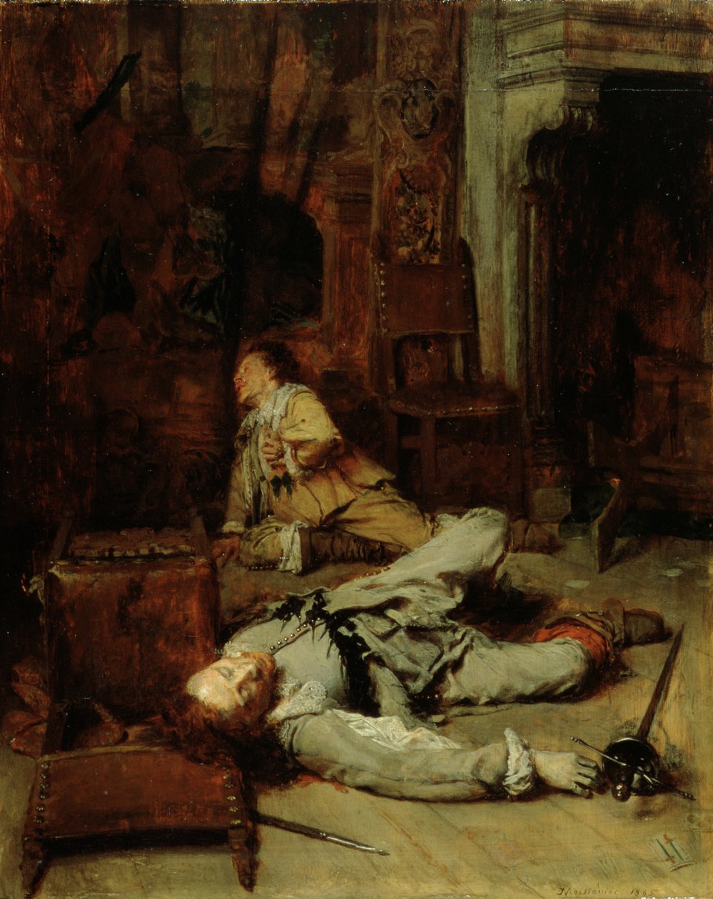 Konec hry karet, 1865 od Jean Louis Ernest Meissonier