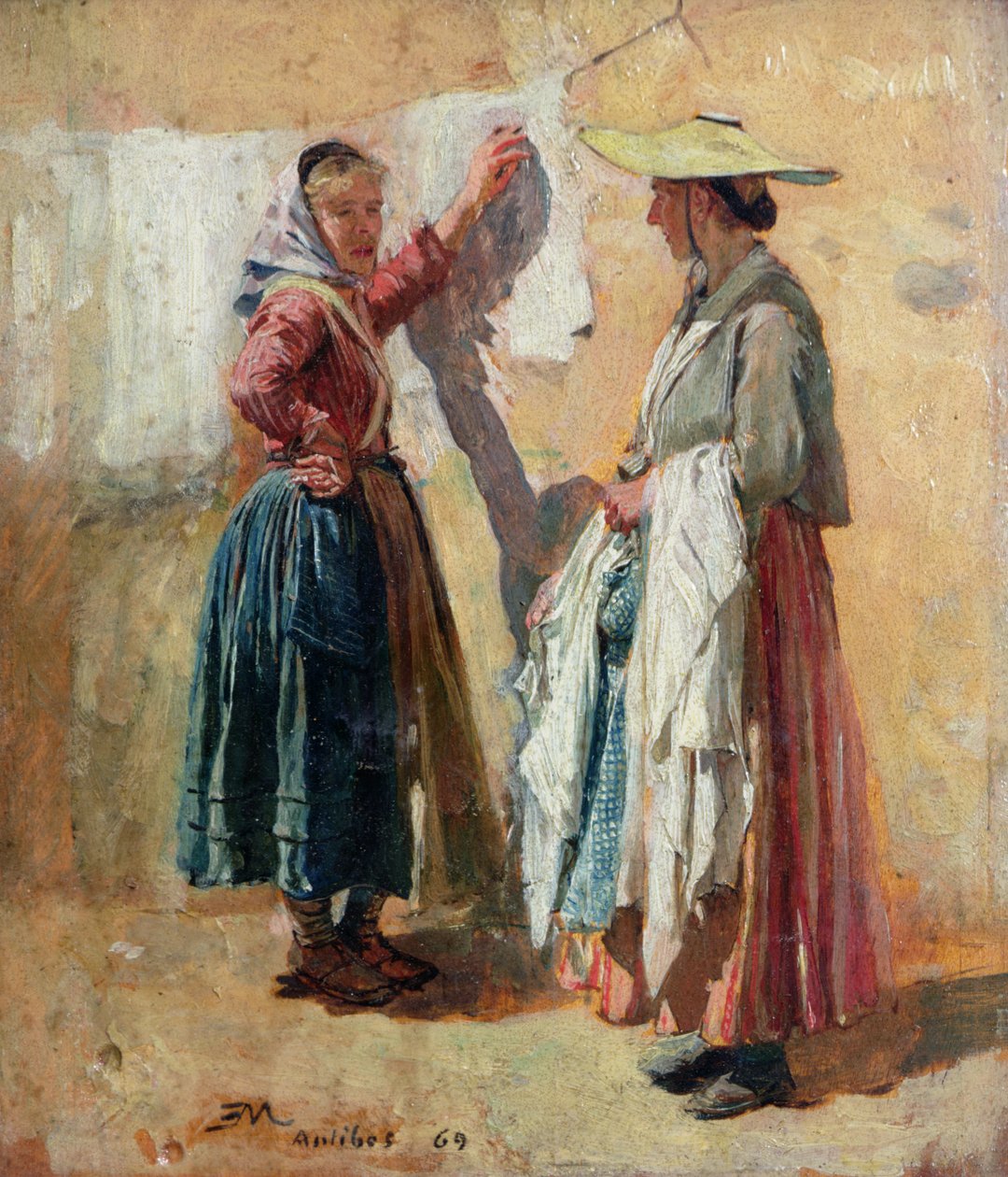 Pračky v Antibes, 1869 od Jean Louis Ernest Meissonier