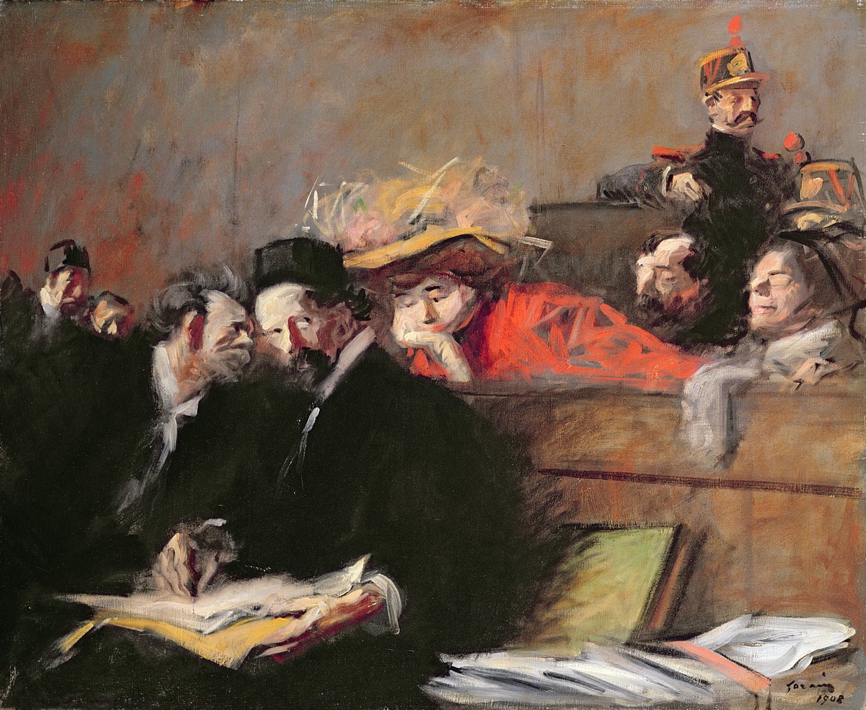 Soudní audience, 1908 od Jean Louis Forain