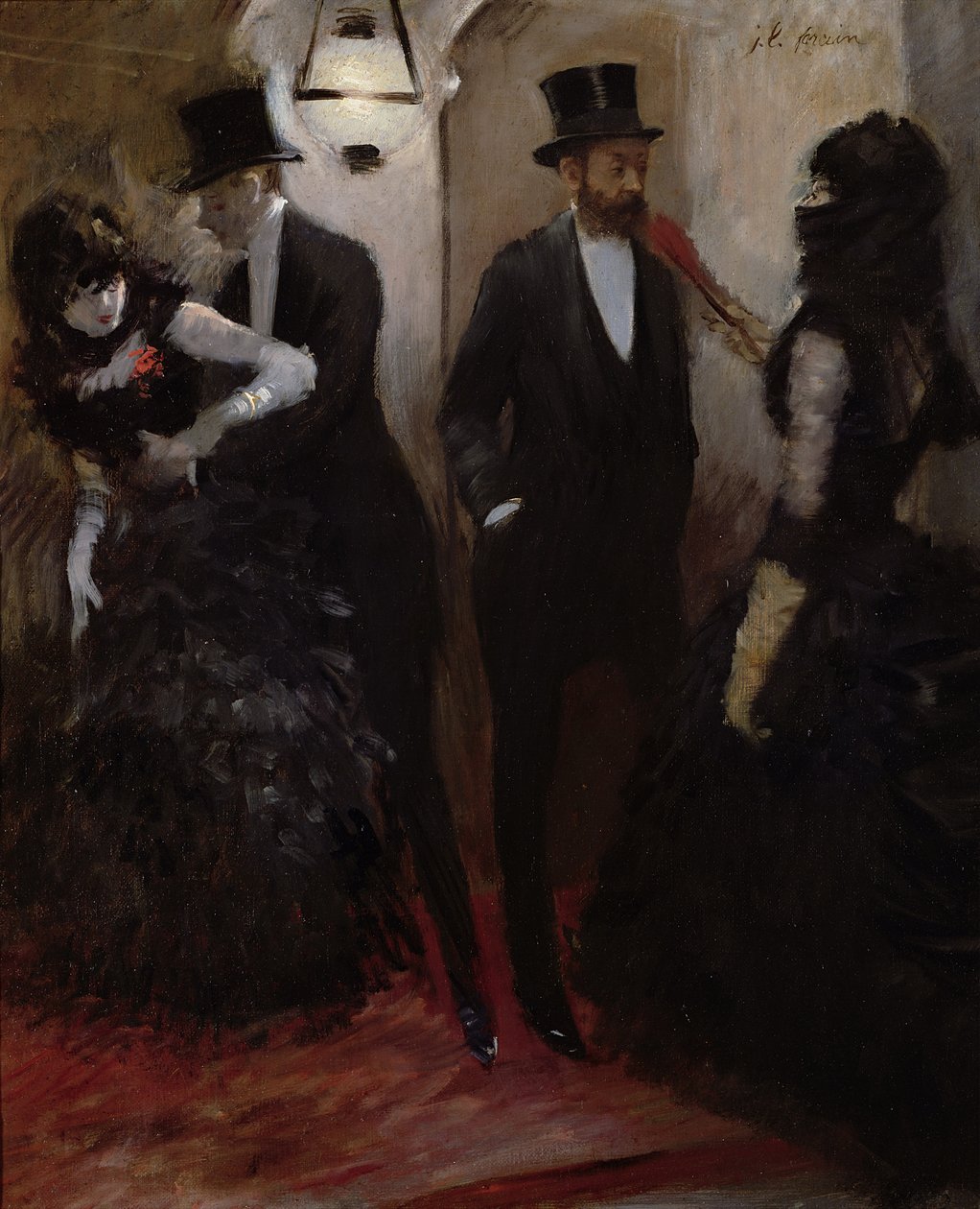 Koridory v opeře, 1885 od Jean Louis Forain