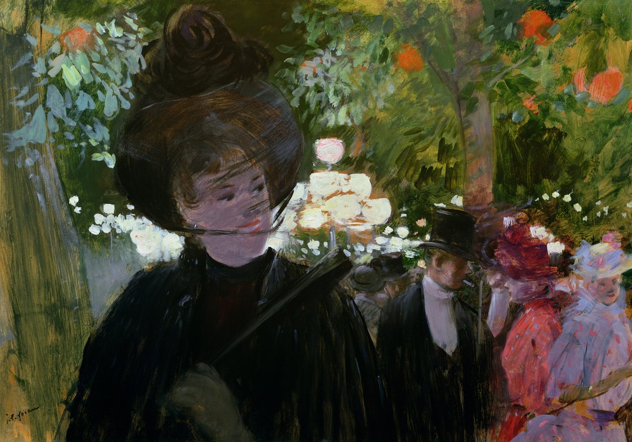 Zahrada v Paříži, kolem roku 1882 od Jean Louis Forain
