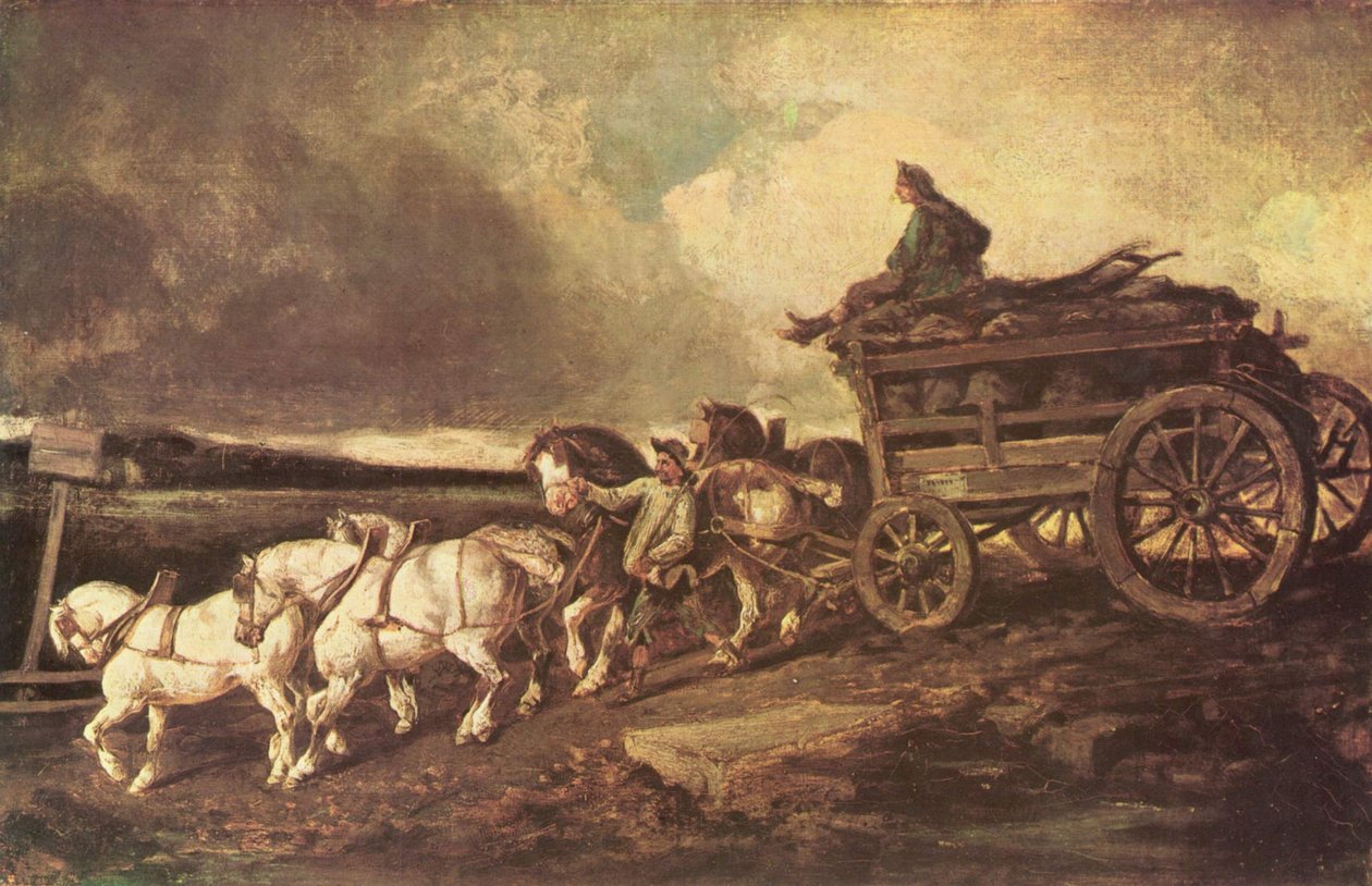 Vůz na uhlí od Theodore Gericault