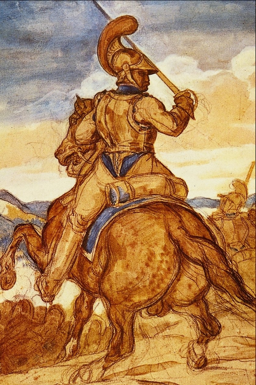 Namontovaný důstojník karabin od Theodore Gericault